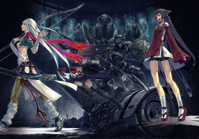Warriors and Archers in a Dark Fantasy Setting