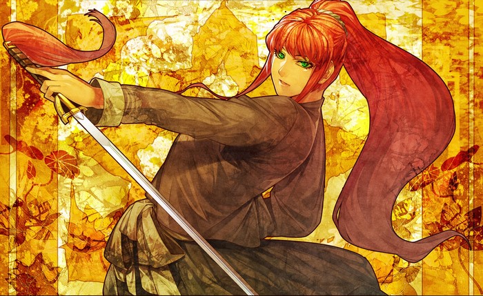 Youko Nakajima from Juuni Kokuki with a sword