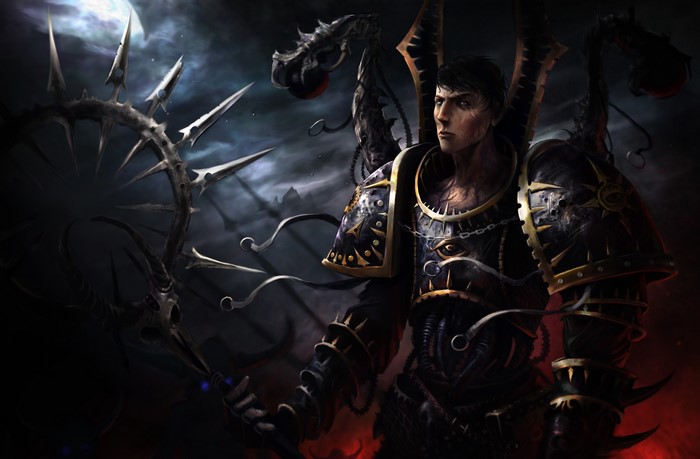 Chaos Space Marine with Staff from Warhammer 40000