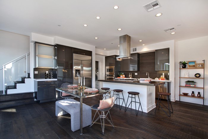 Modern Kitchen with Island and Dining Area