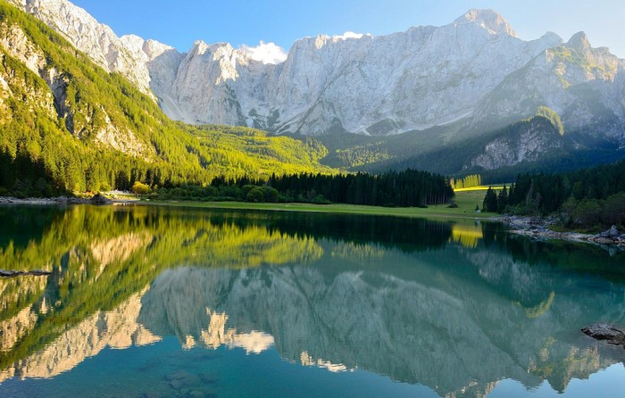 Lake and mountains in Italy