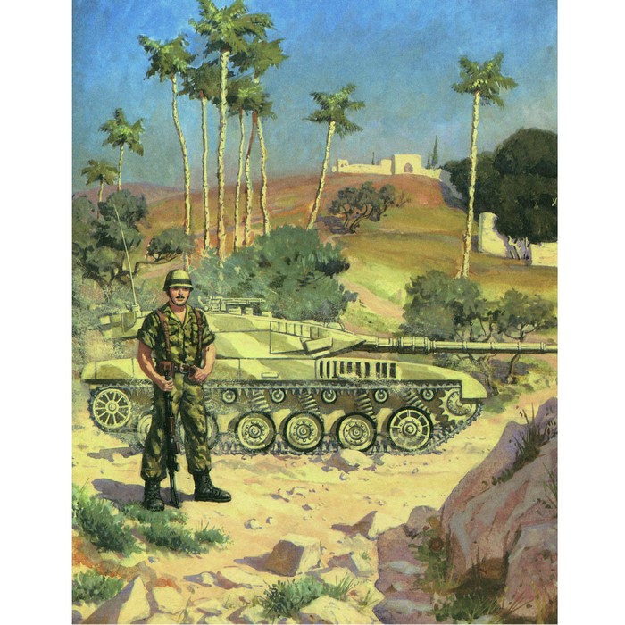 Soldier and Merkava Mk3 Tank Painting
