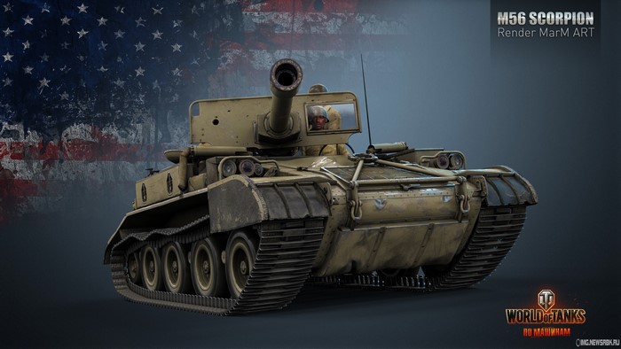 M56 Scorpion tank from World of Tanks