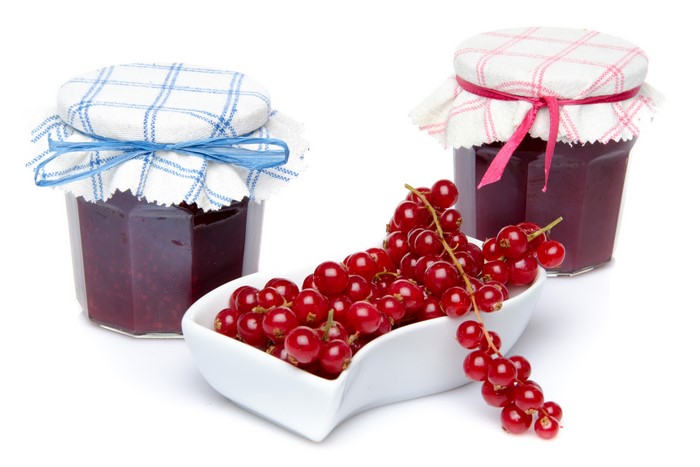 4K Currant Jam Jars and Fresh Currants