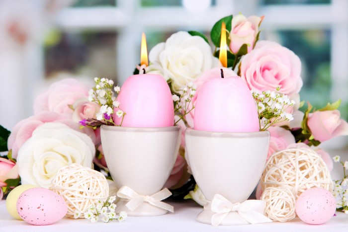 Easter Candles and Roses