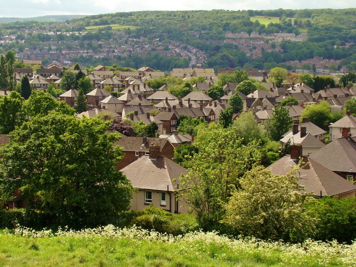 Houses in Sheffield, England