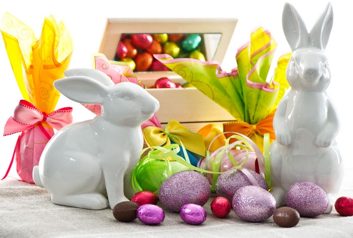 Easter Chocolate Eggs and Rabbits
