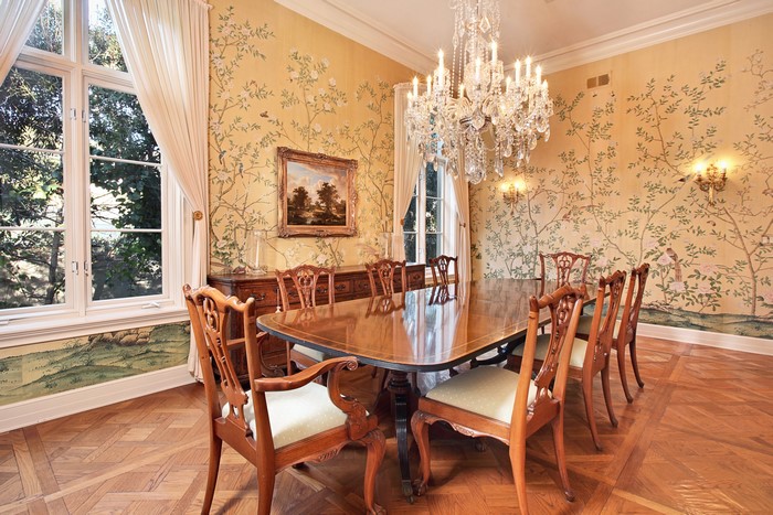 Dining Room with Chandelier and Table