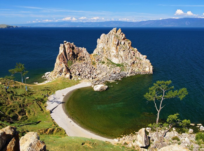 Shamanka Rock on Lake Baikal, Russia