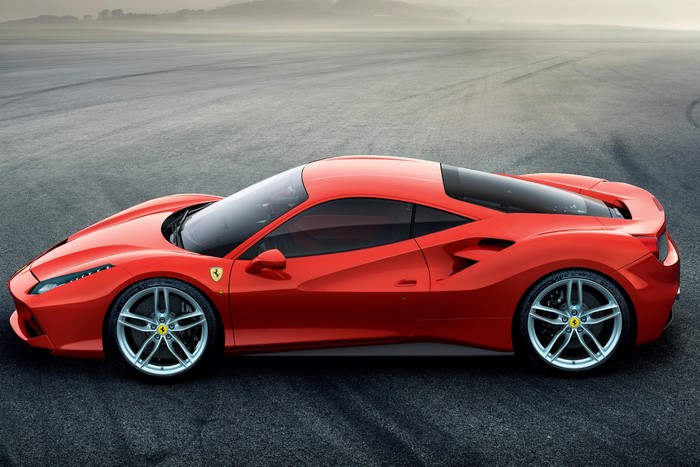 Red Ferrari 488 GTB on a Racetrack