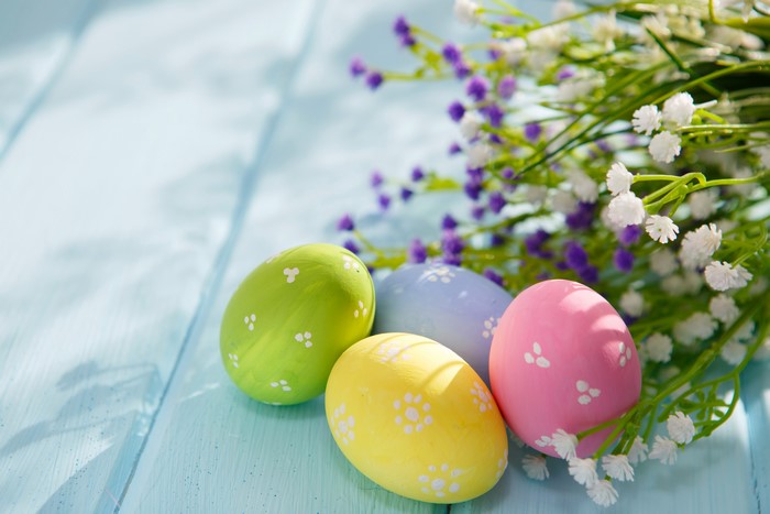 Easter Eggs with Flowers