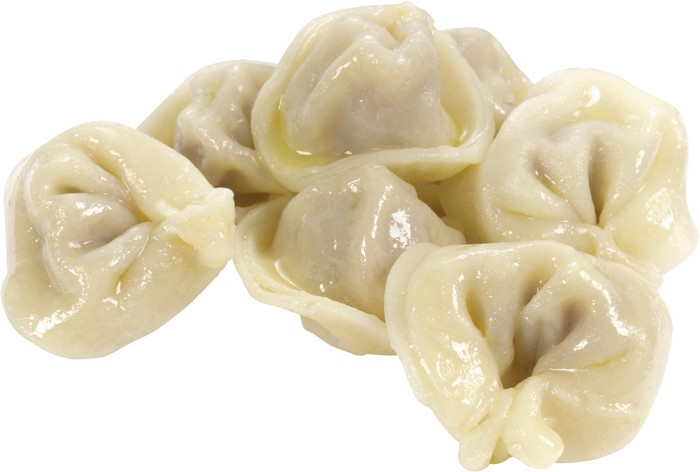 Closeup of Pelmeni dumplings
