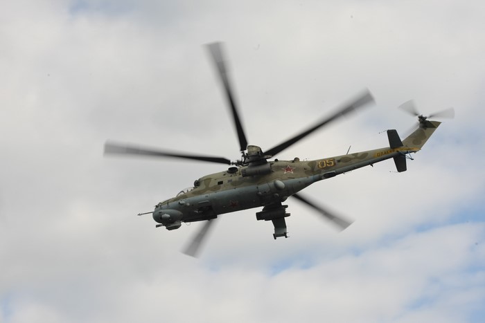 Mi-24BM helicopter in flight