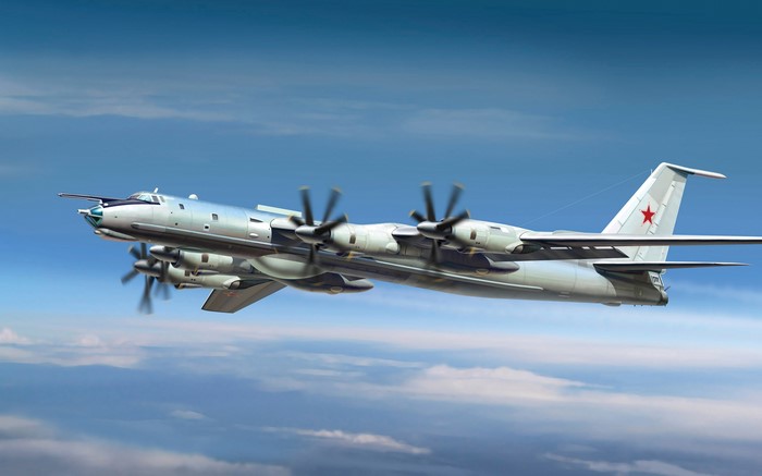 Tu-142M3 Bear Airplane in Flight