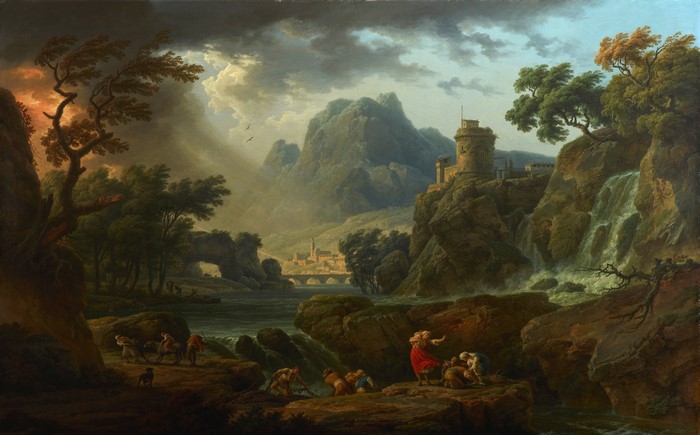 Mountain Landscape with Approaching Storm by Claude-Joseph Vernet