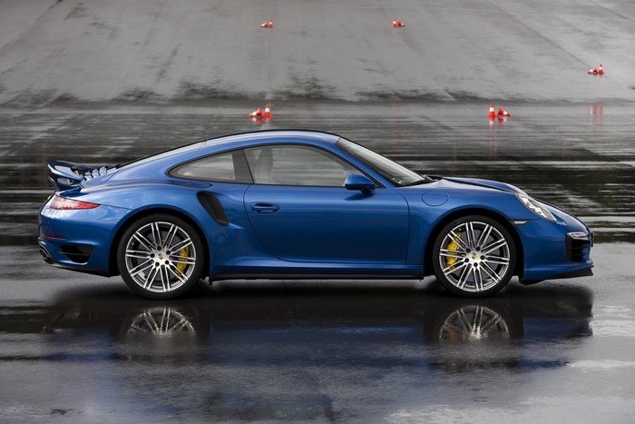 Blue 2015 Porsche 911 Turbo S