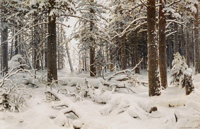 Ivan Shishkin's Winter Forest with Snow