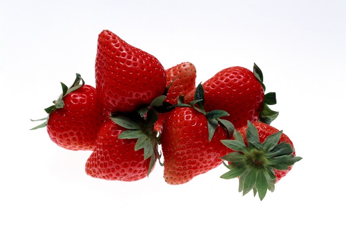 Close-up of fresh red strawberries
