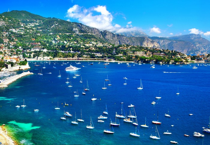 Boats in the Bay of Nice, France