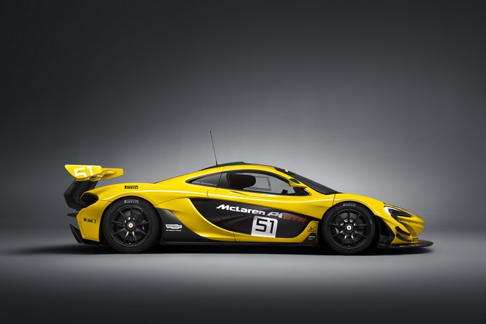 Yellow McLaren P1 GTR race car