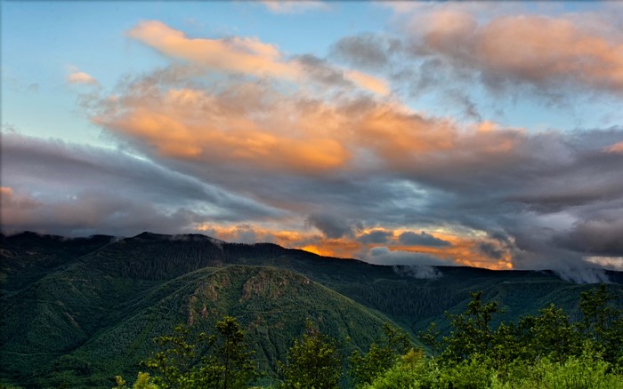 Sunset Clouds Over Mount St. Helens, Washington, USA