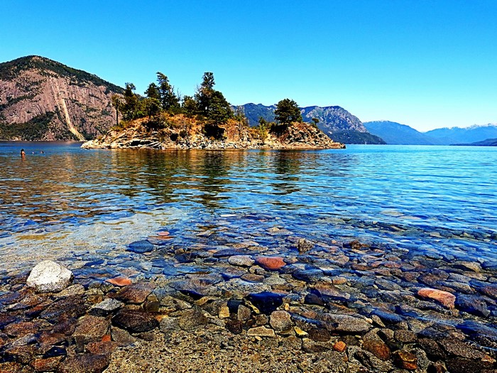 Clear Water and Rocky Shoreline in Argentina