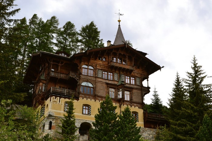 Wooden house in St. Moritz, Switzerland