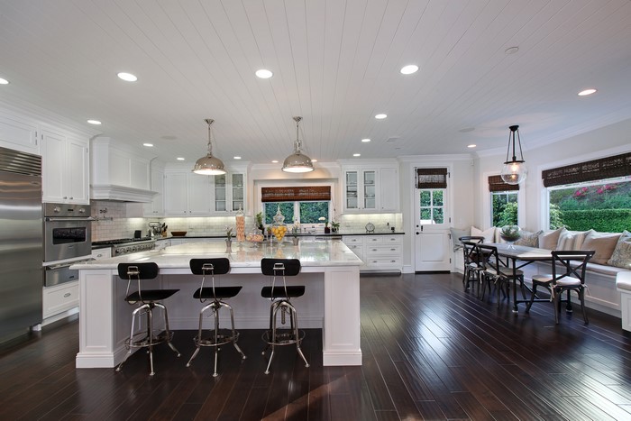 Modern Kitchen with Island and Dining Area