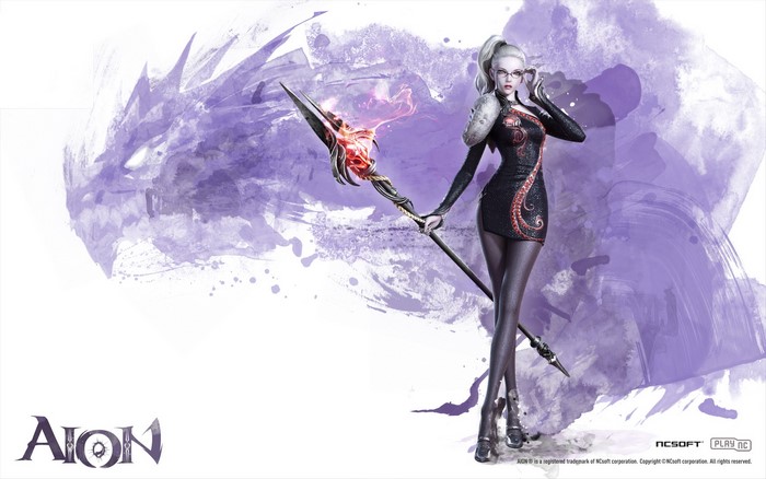 Aion: Tower of Eternity Character with Staff