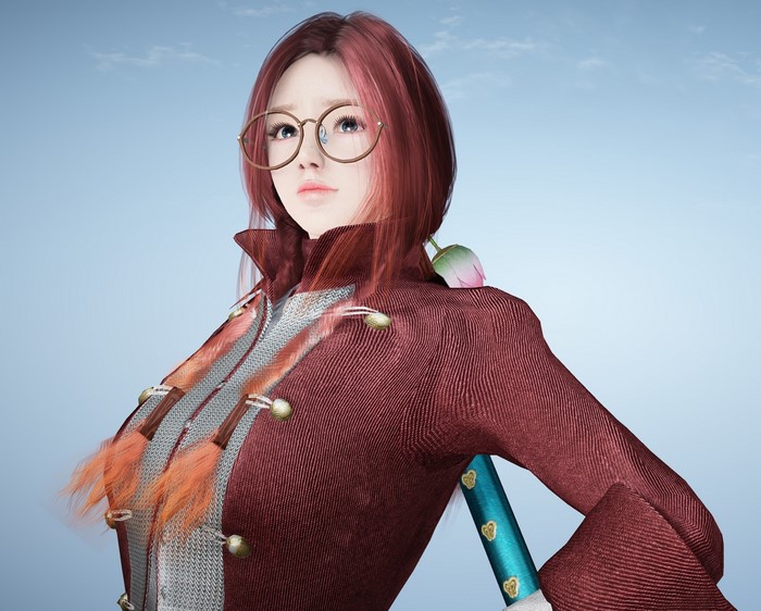 Redhead girl with glasses from Black Desert