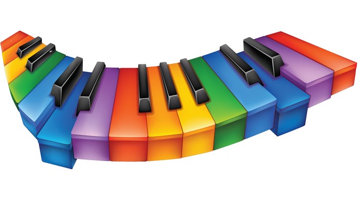 Rainbow Piano Keyboard