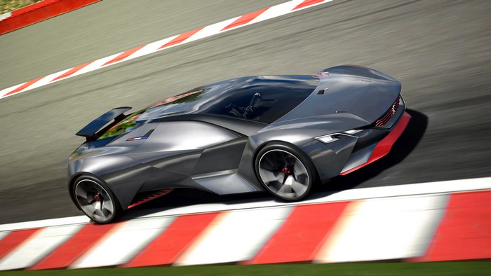 Peugeot 2015 Vision Gran Turismo concept car on track