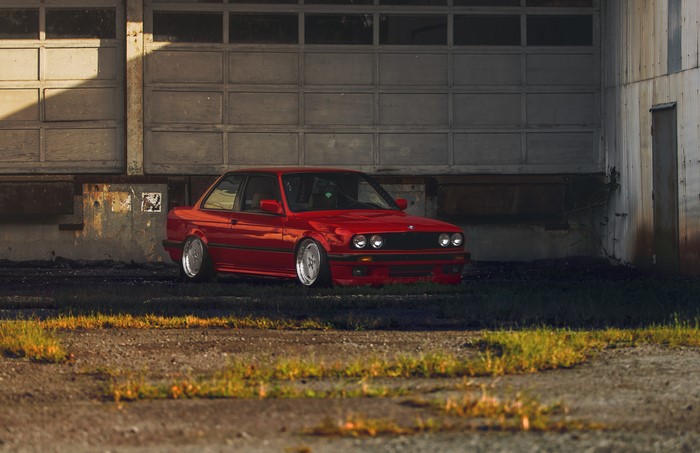 Red BMW E30 3 Series