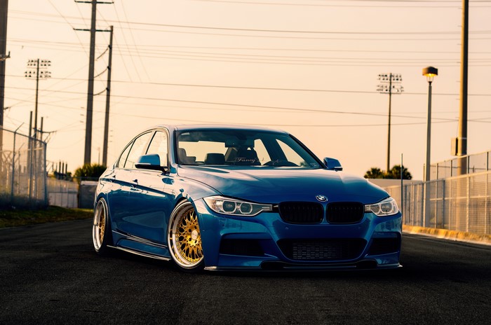 Blue BMW 3 Series F30