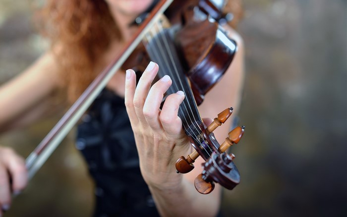 Woman playing a violin