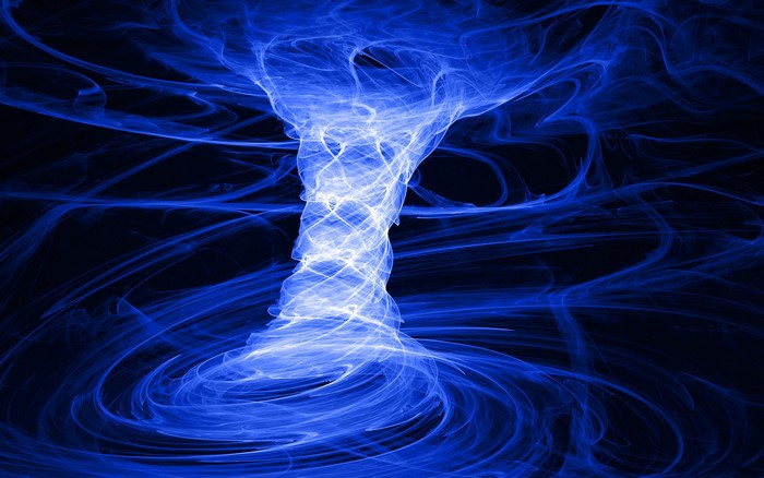Blue abstract tornado vortex