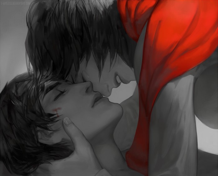 Eren Yeager and Mikasa Ackerman from Attack on Titan