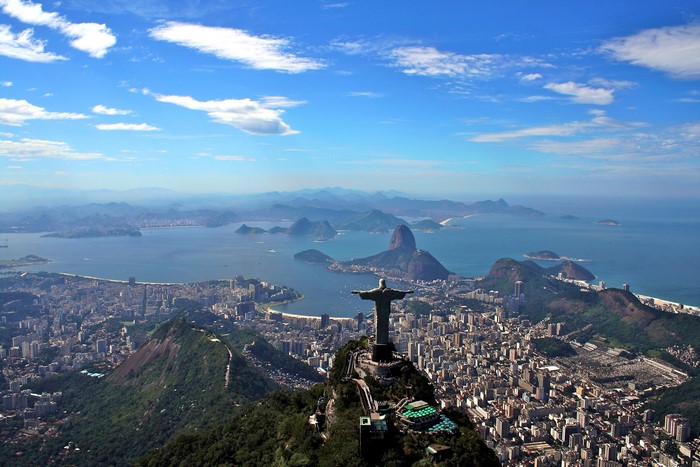 Christ the Redeemer statue overlooking Rio de Janeiro, Brazil