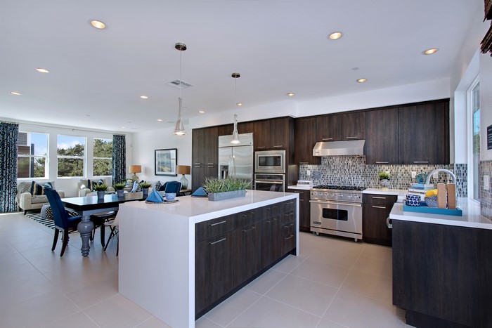 Modern Kitchen and Dining Area with Island