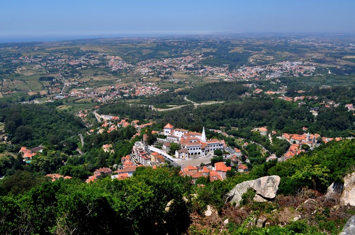 View of Sintra, Portugal from above