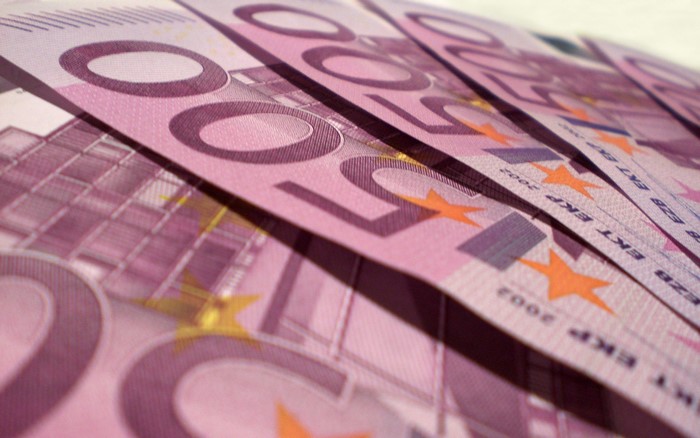 Five Hundred Euro Banknotes Close-up