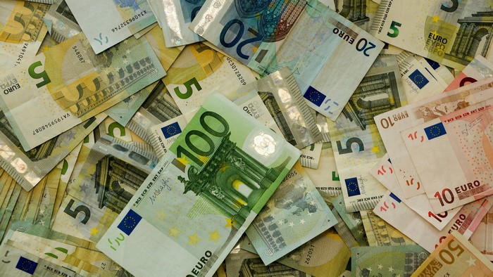 Pile of Euro Banknotes