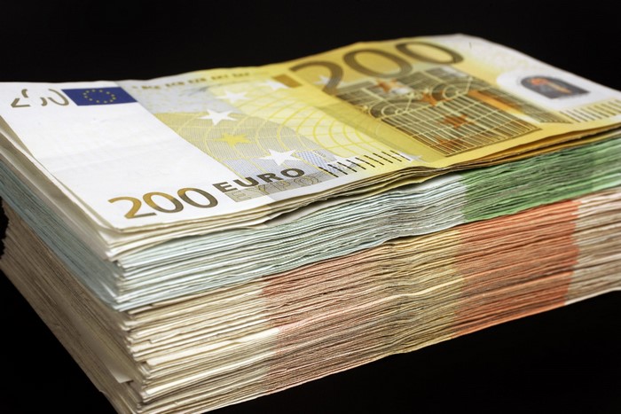 Stack of 200 Euro Banknotes