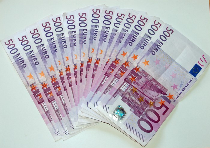 Fan of 500 Euro Banknotes