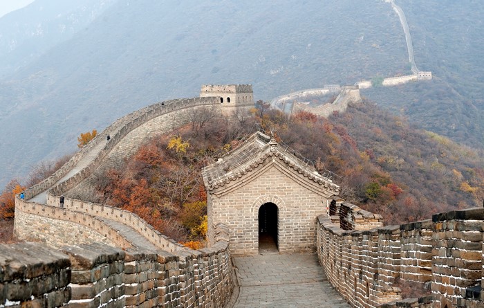 The Great Wall of China in autumn