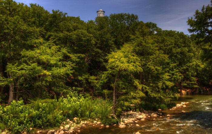 Gruene Texas Water Tower and River