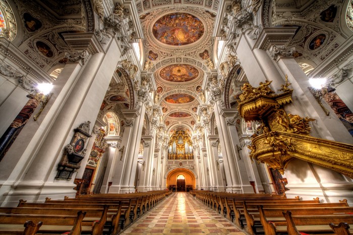 Interior of the Abbey of St. Florian, Austria