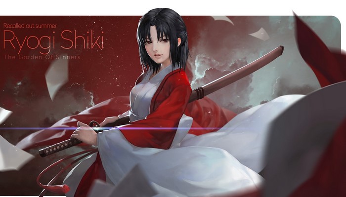 Ryougi Shiki from Kara no Kyoukai with Katana