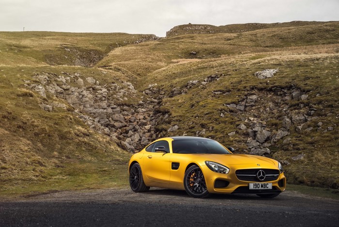 Yellow 2015 Mercedes-Benz AMG GT S