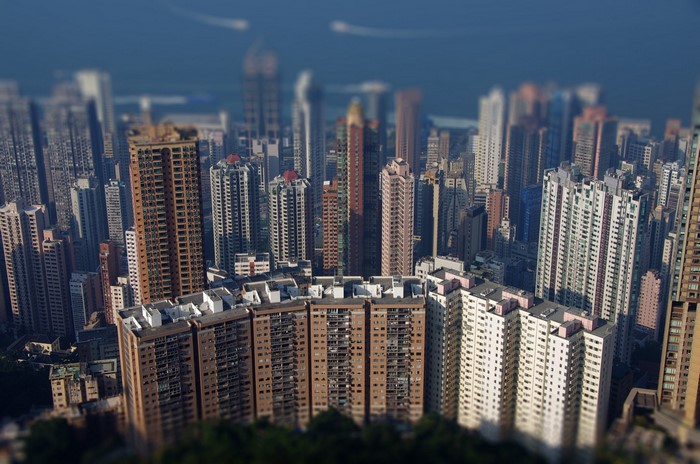 Hong Kong Skyscrapers in a Megapolis